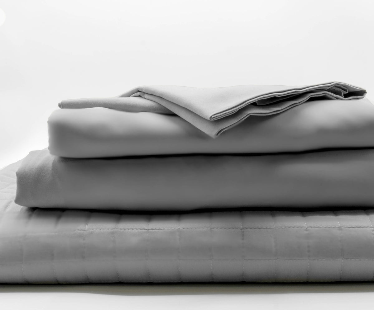 Spalena Quilted Blanket Bundle- Soft Grey